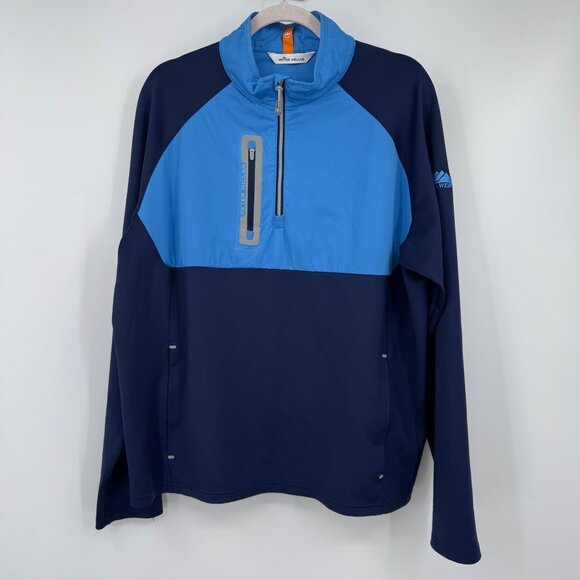 Peter Millar Mens Size XL Hyperlight Weld Hybrid Half-Zip Pullover Blue Golf bra - Picture 1 of 12